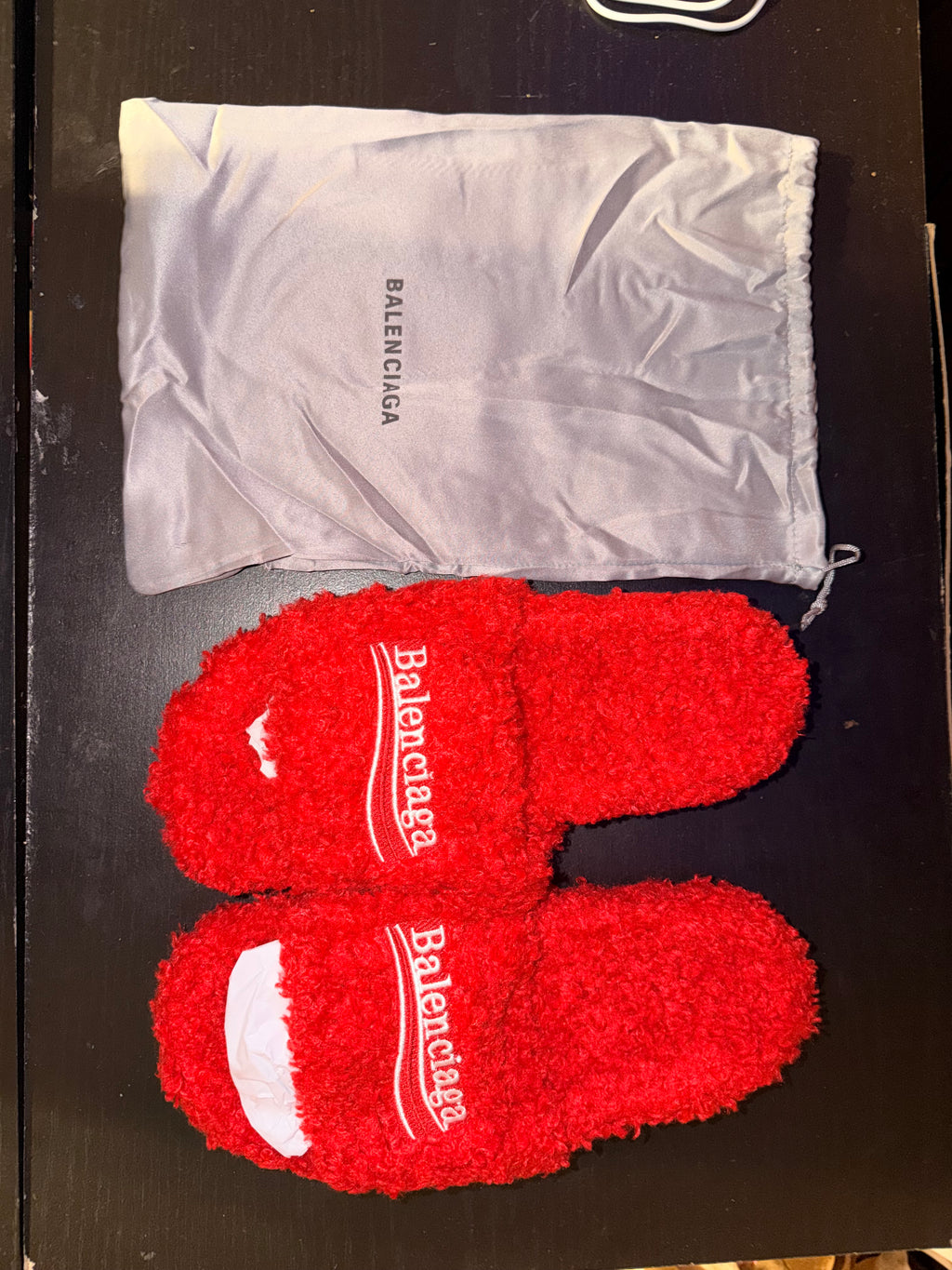 Red Balenciaga Slides