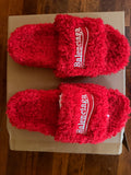 Red Balenciaga Slides