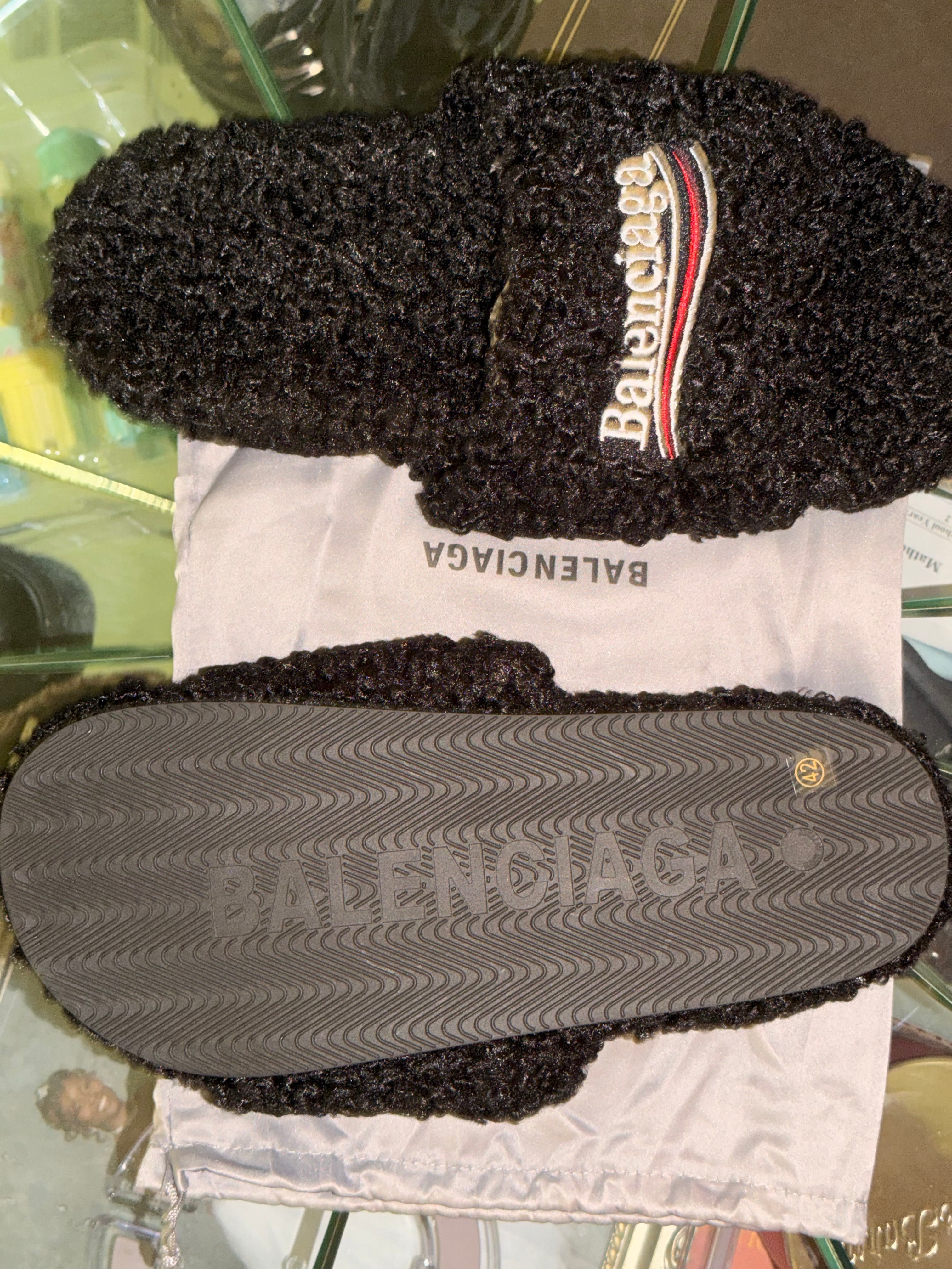 Black Balenciaga Slides
