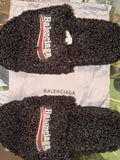 Black Balenciaga Slides
