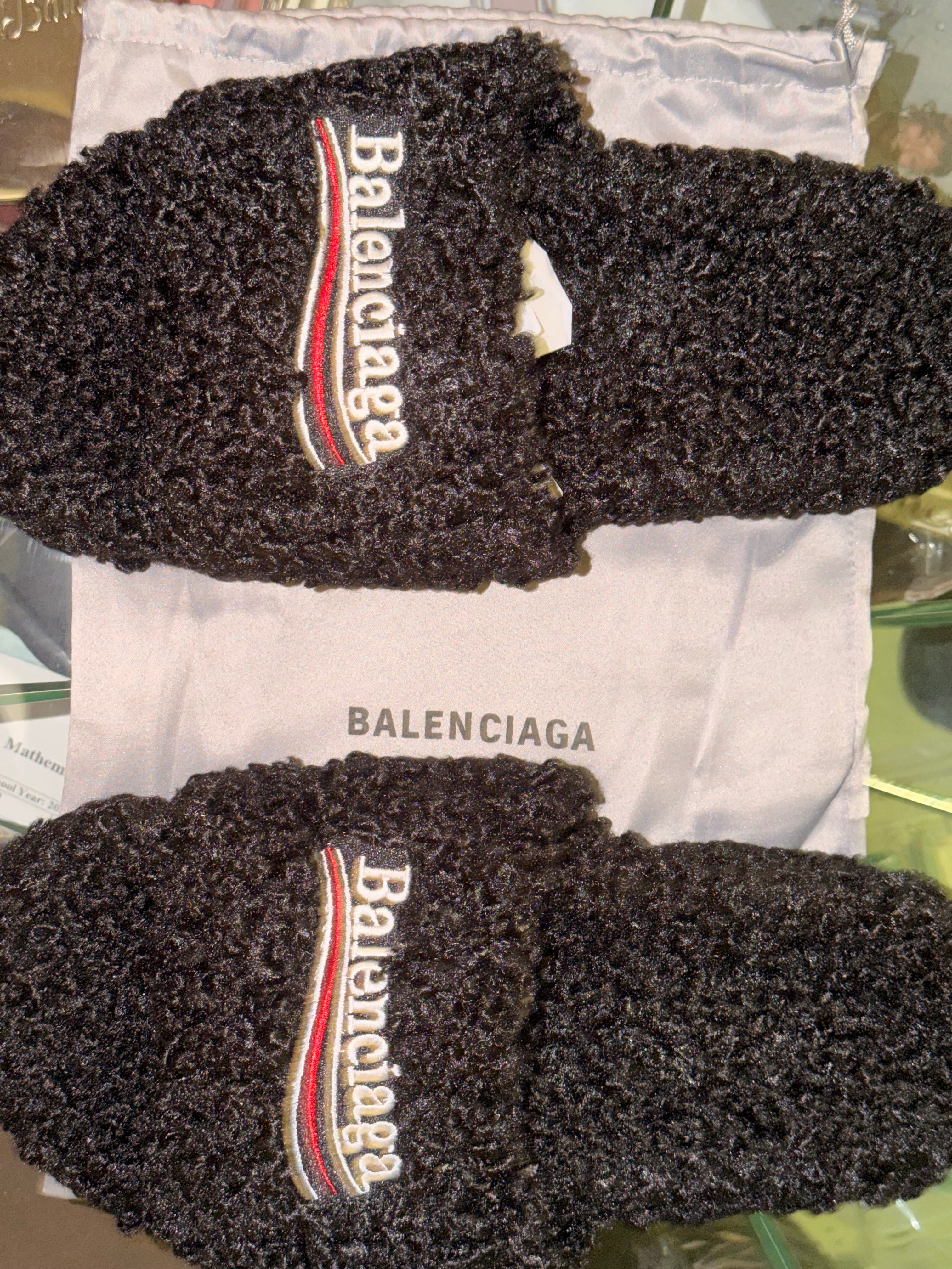 Black Balenciaga Slides