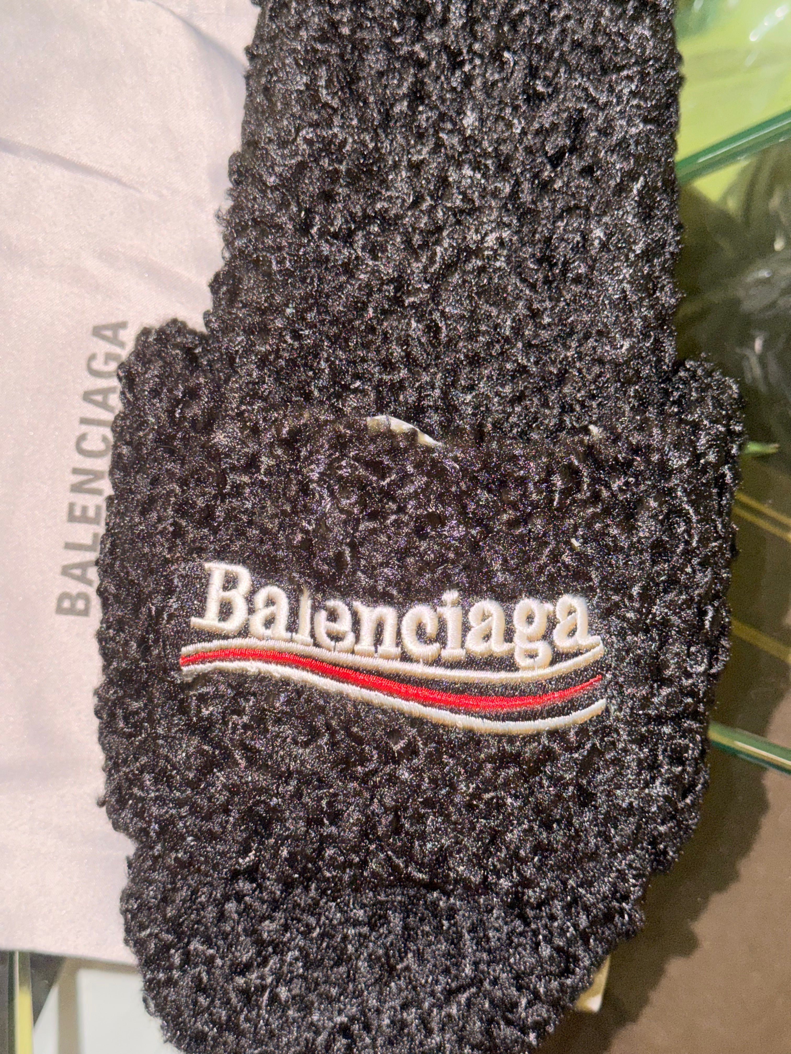 Black Balenciaga Slides