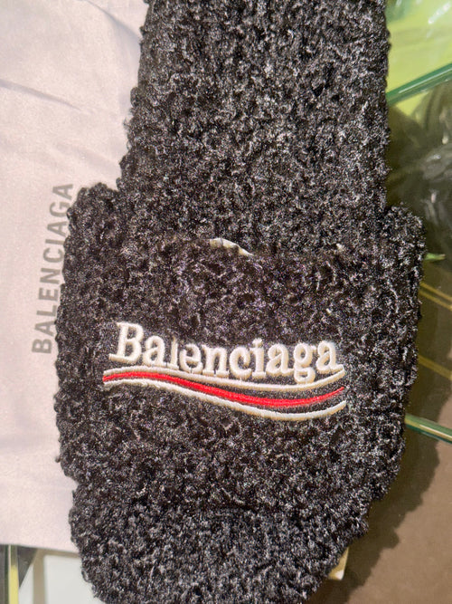 Black Balenciaga Slides